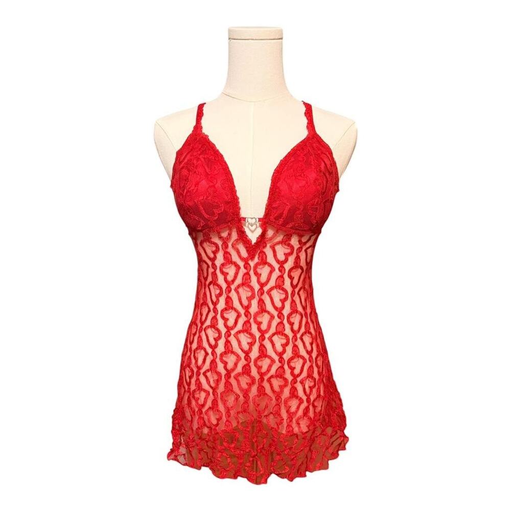 Cinema etoile y2k red lace